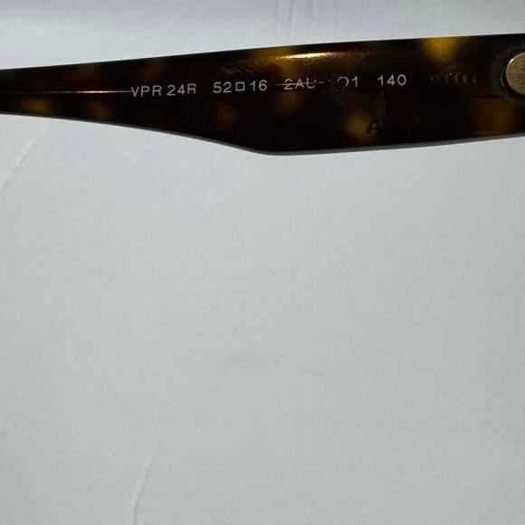 Prada Womens Tortoise Eyeglass Frame VPR 24R Brown Gold 52-16-140 Made in Italy - Picture 5 of 10